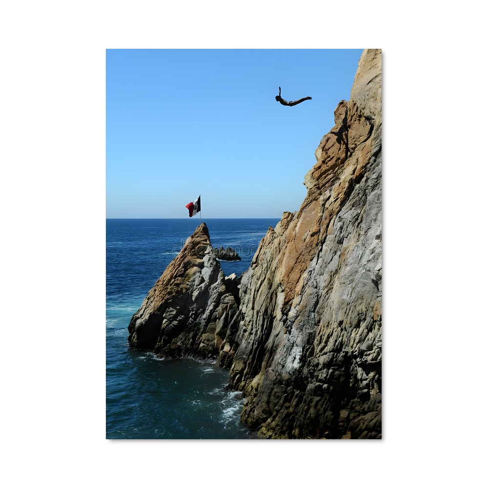 Poster quebrada acapulco Mexique